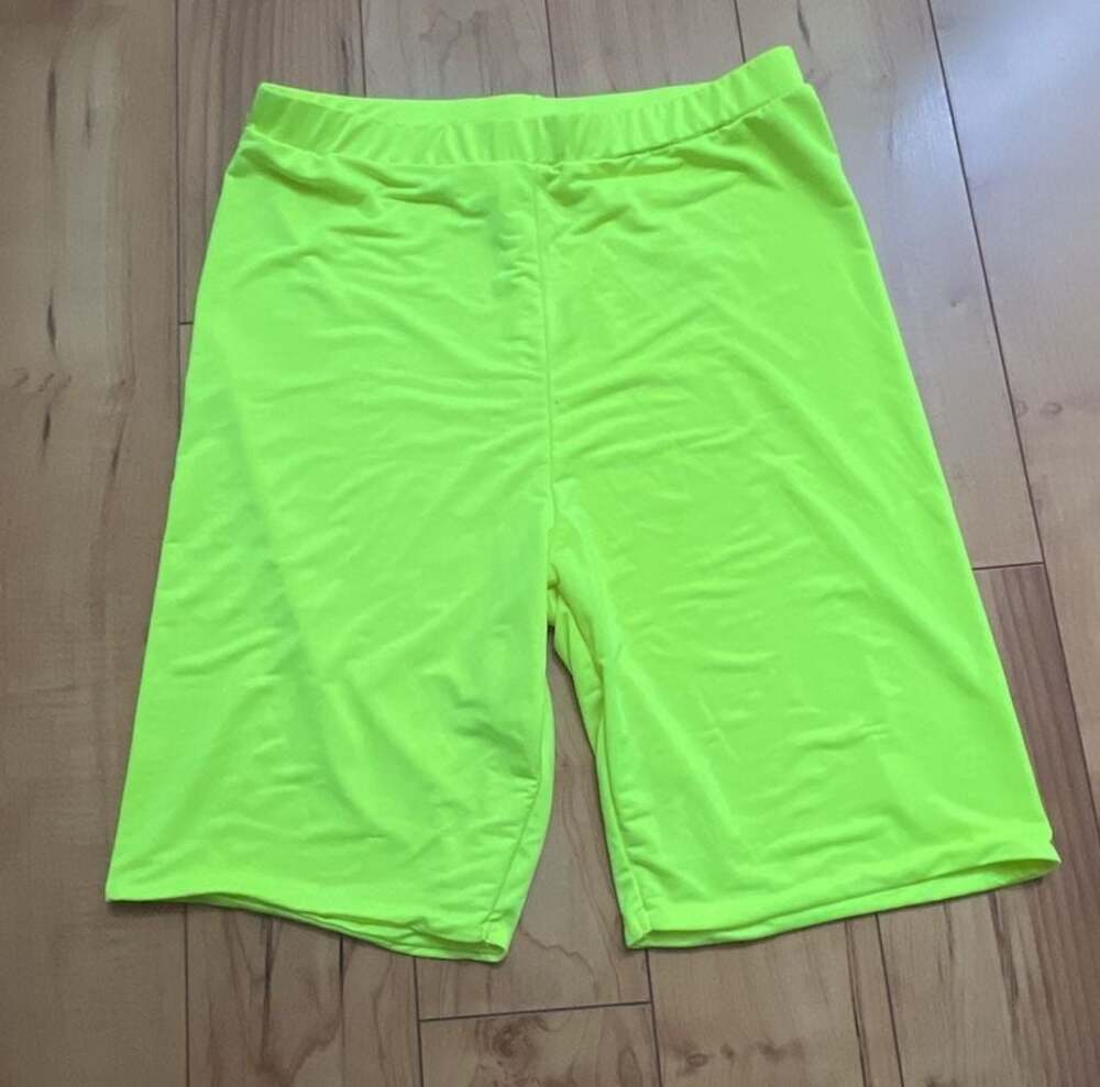 Revamped Neon Green Biker Shorts